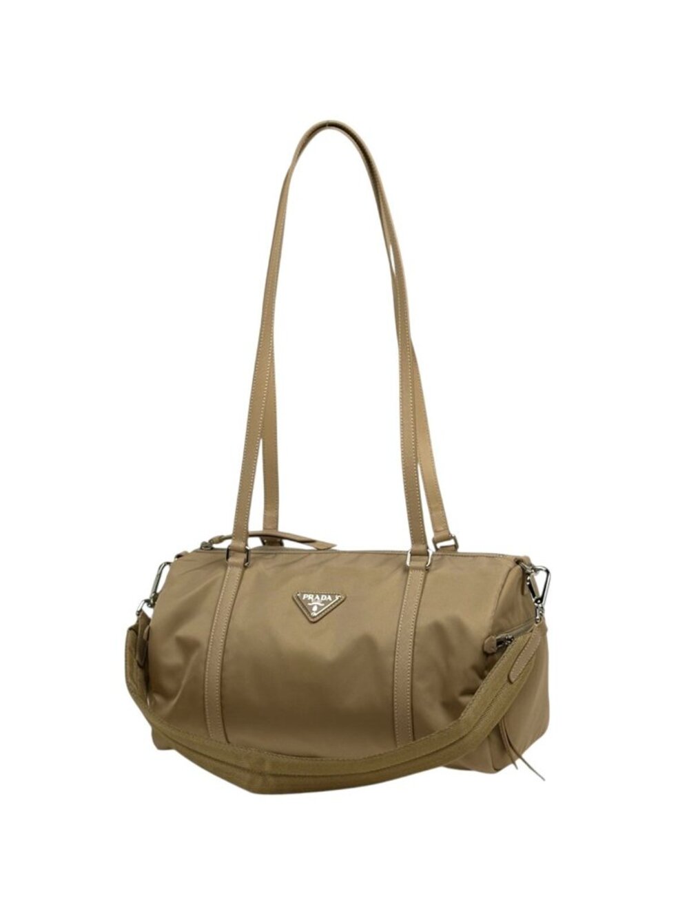 Prada Shoulder Bag 2-Way Tessuto Nylon Beige